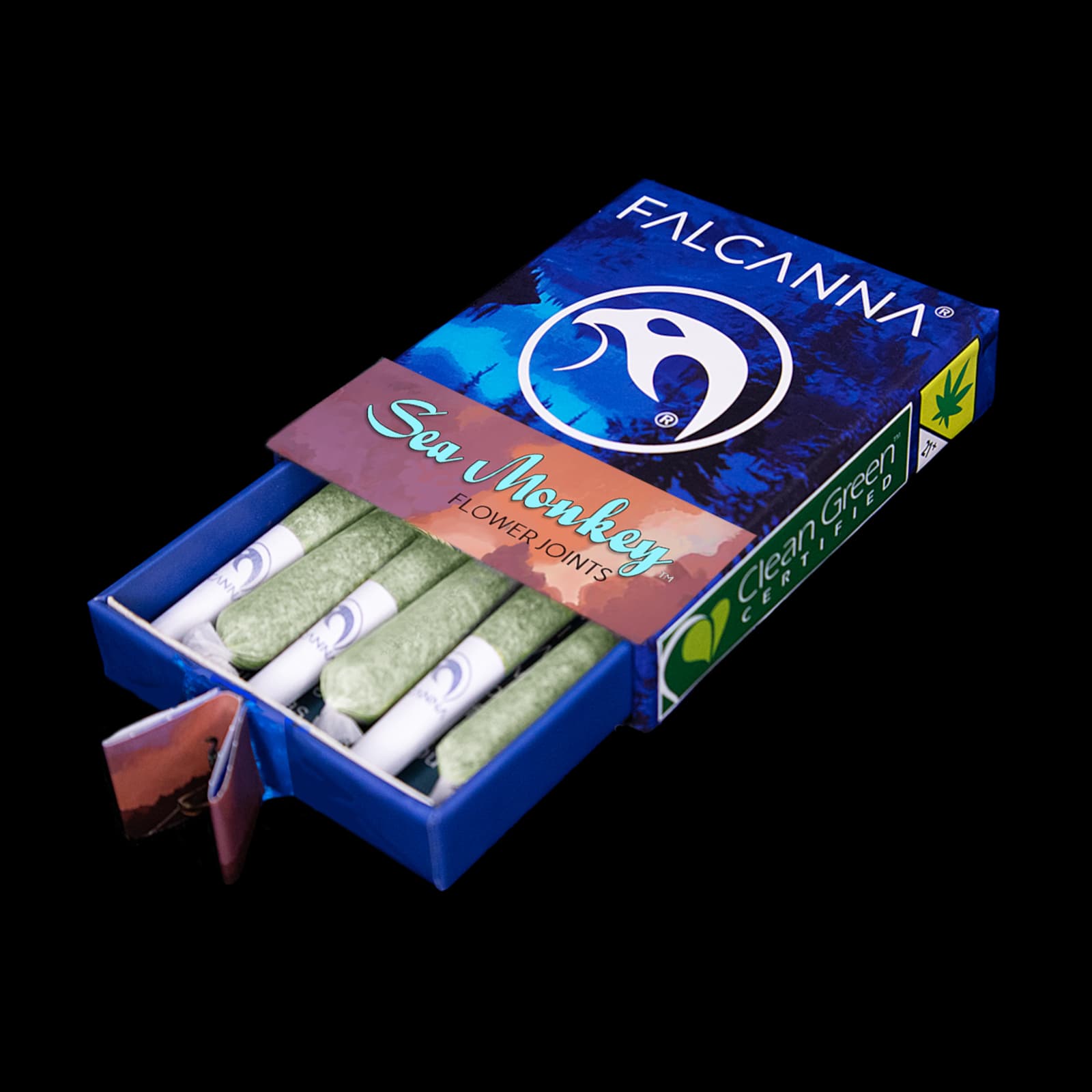 Falcanna hand-packed cannabis prerolls, 2 x 0.6g in biodegradable hemp-paper tubes, Washington State